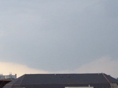 Blížící se bouřka západně od Olomouce (14.15 UTC)