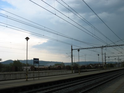 Pohled ze zábřežského nádraží k VJV